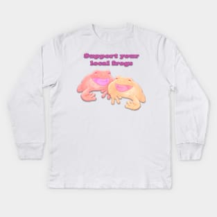 suppport your local frogs Kids Long Sleeve T-Shirt